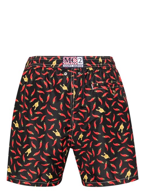 Black/red/yellow man beachwear MC2 Saint Barth | LIGHTING MICRO FANTASYLIG000304781F